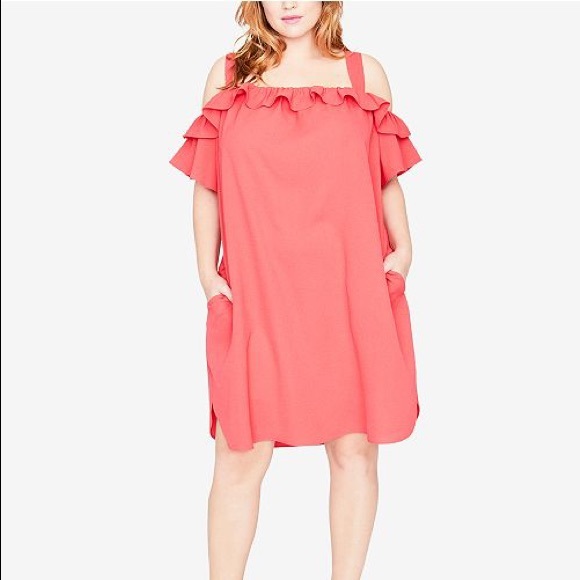 RACHEL Rachel Roy Dresses & Skirts - RACHEL Rachel Roy Ruffled Cold-Shoulder Dress